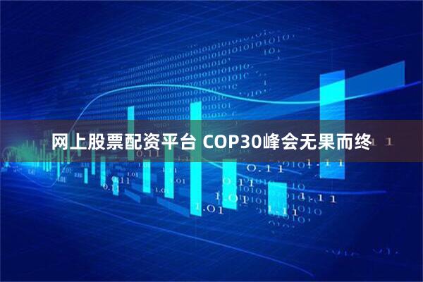 网上股票配资平台 COP30峰会无果而终
